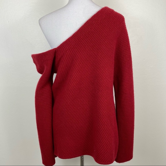 A.L.C. Charly One Shoulder Wool Cashmere Sweater - Picture 4 of 14